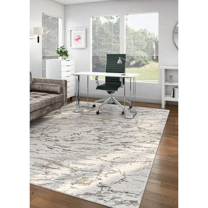 Couristan SONNET GREY/BLACK 3801_6141 7ft.10in. x 11ft.2in. Rect. Rug