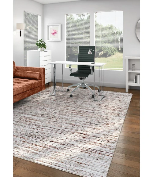 Couristan SONNET GREY/CHOCOLATE 3802_6111 7ft.10in. x 11ft.2in. Rect. Rug