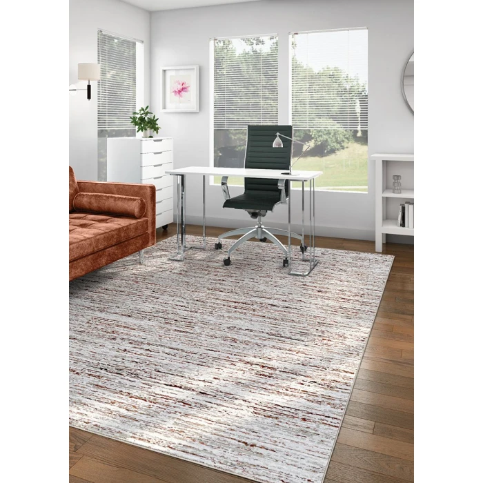Couristan SONNET GREY/CHOCOLATE 3802_6111 6ft.6in. x 9ft.6in. Rect. Rug