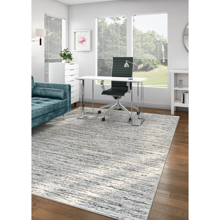 Couristan SONNET GREY/BLACK 3802_6141 2ft.7in. x 7ft.10in. Rect. Rug