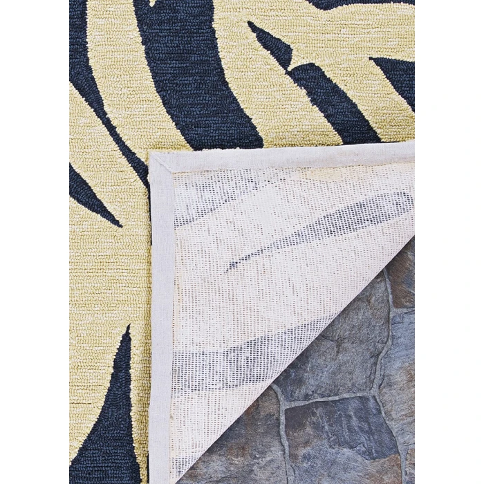 Couristan Covington Palms 9' Runner Navy Area Rug