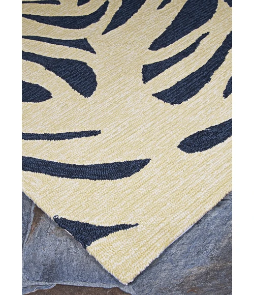 Couristan Covington Palms 9' Runner Navy Area Rug