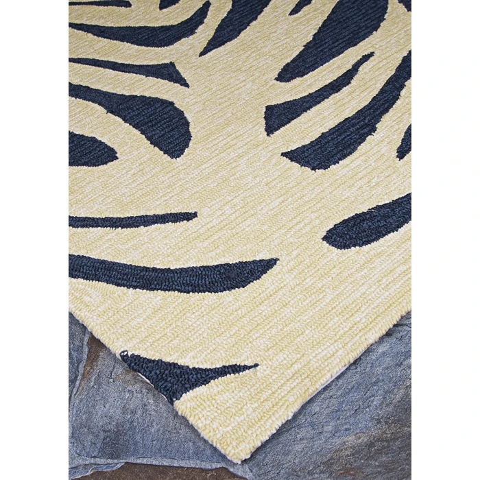 Couristan Covington Palms 9' Runner Navy Area Rug