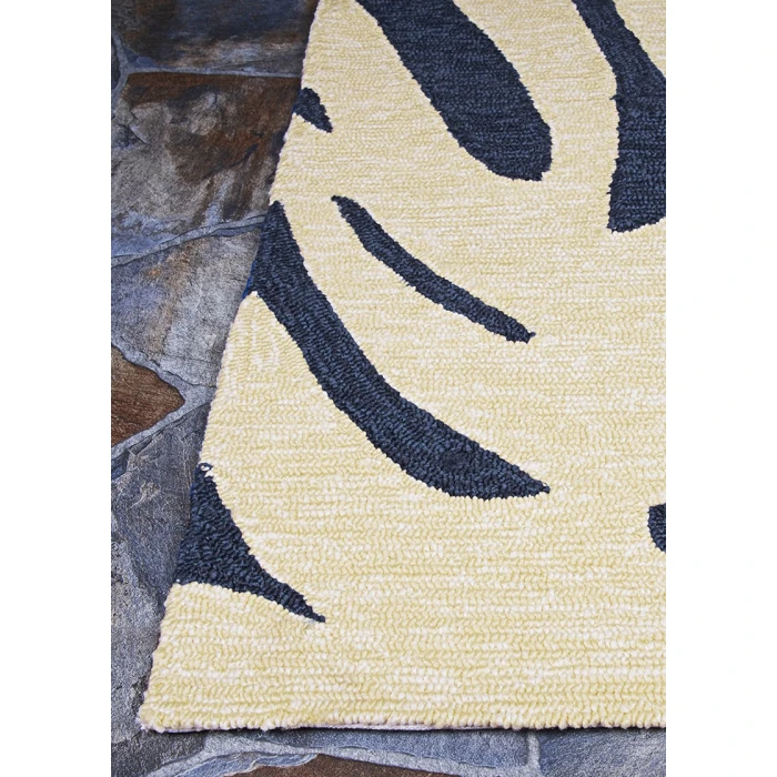 Couristan Covington Palms 9' Runner Navy Area Rug