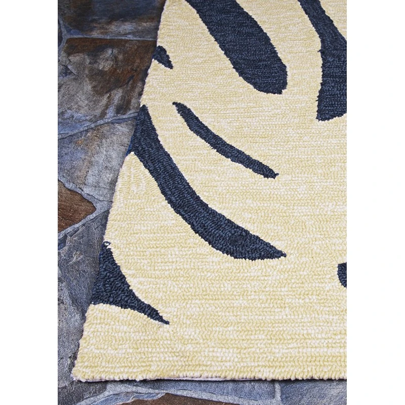 Couristan Covington Palms 9' Runner Navy Area Rug