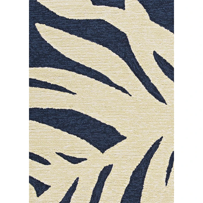 Couristan Covington Palms 9' Runner Navy Area Rug