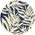 Couristan Covington Palms 9' Runner Navy Area Rug