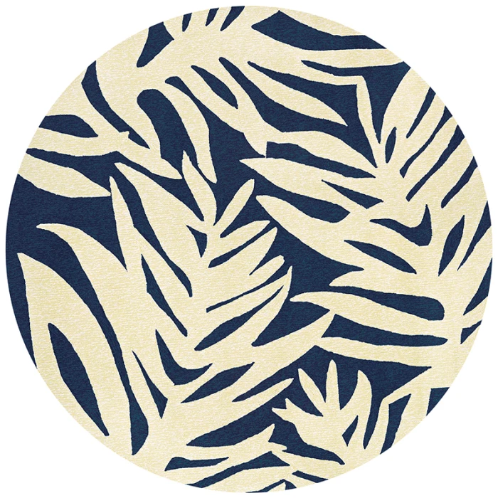 Couristan Covington Palms 9' Runner Navy Area Rug