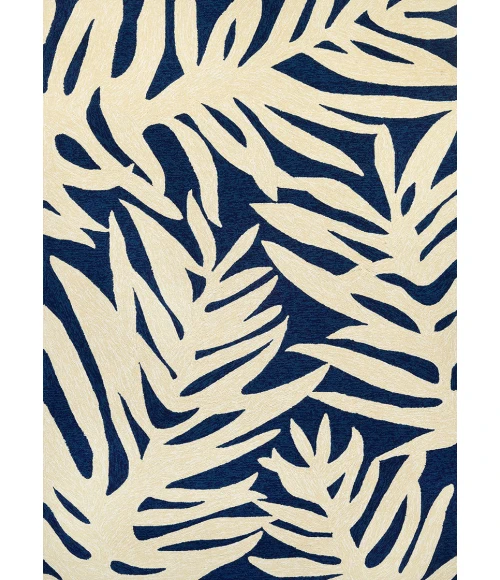 Couristan Covington Palms 9' Runner Navy Area Rug