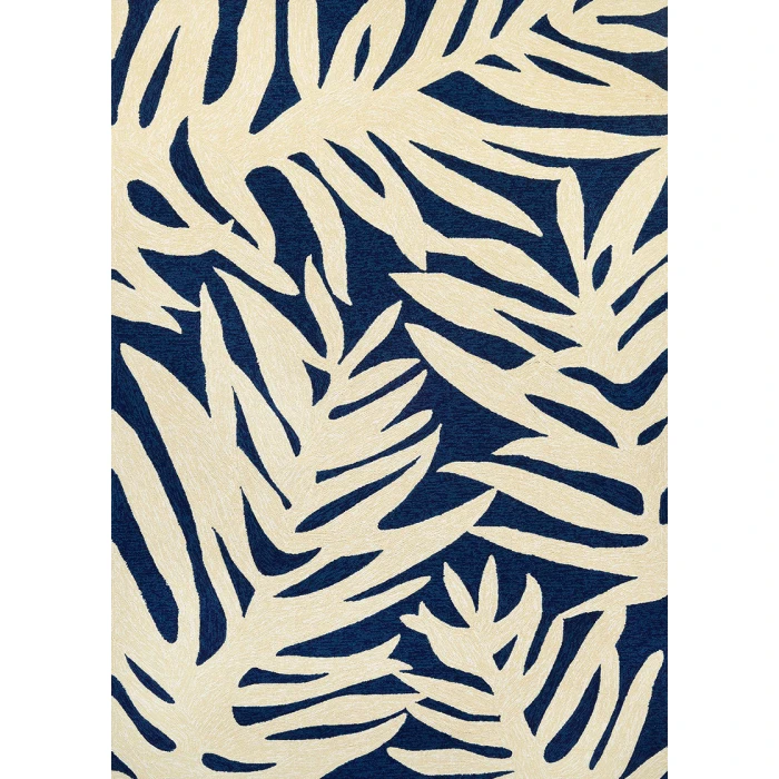 Couristan Covington Palms 9' Runner Navy Area Rug