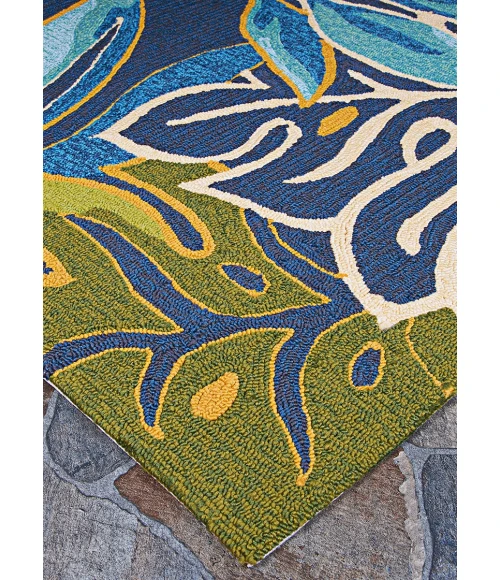 Couristan Covington Azure/Forest Green 4361/0671 2 ft. X 6 ft. Rectangle Rug