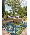 Couristan Covington Azure/Forest Green 4361/0671 2 ft. X 6 ft. Rectangle Rug