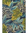 Couristan Covington Azure/Forest Green 4361/0671 2 ft. X 6 ft. Rectangle Rug