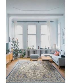 Couristan Old World Classic Alabaster/Powder Blue 4538/1011 7 ft. 10 in. X 11 ft. 2 in. Rectangle Rug
