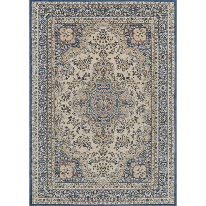 Couristan Old World Classic Alabaster/Powder Blue 4538/1011 2 ft. 2 in. X 8 ft. 11 in. Rectangle Rug