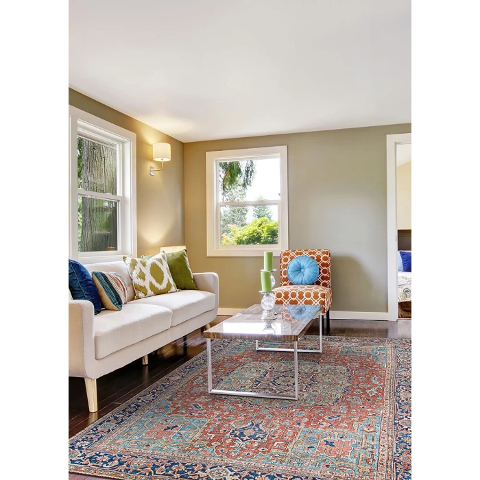 Couristan Pasha Heriz 9' x 12' Ruby  Area Rug