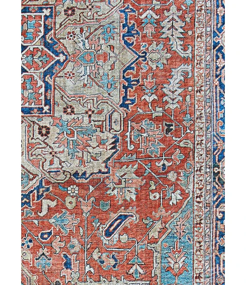 Couristan Pasha Heriz 5' x 8' Ruby  Area Rug