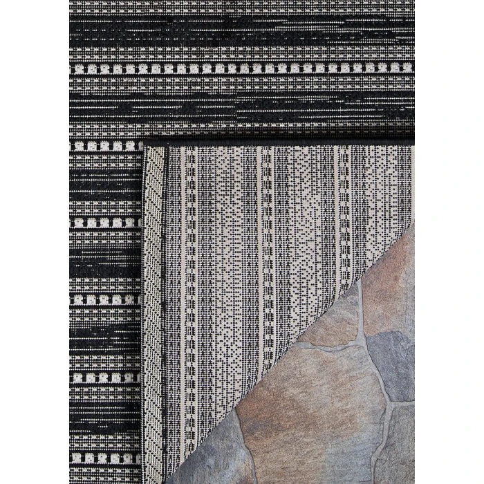 Couristan Afuera Beachcomber Long Runner Onyx/Shell Area Rug