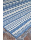 Couristan Recife Gazebo Stripe Square Champ/Blue Area Rug