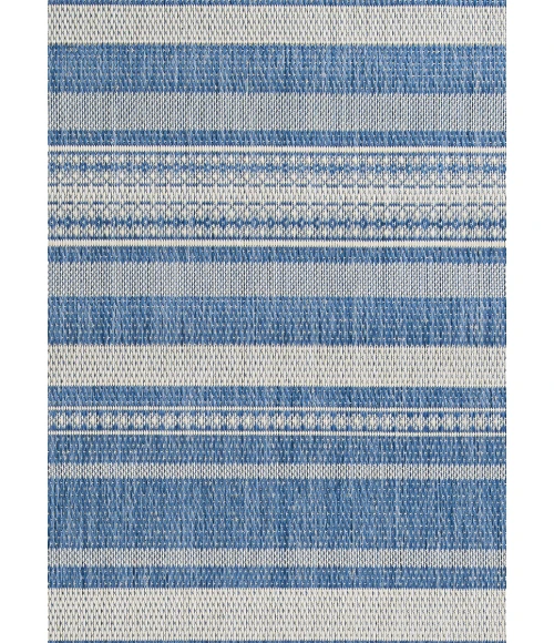Couristan Recife Gazebo Stripe Square Champ/Blue Area Rug