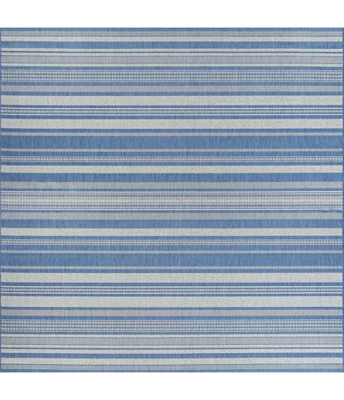 Couristan Recife Gazebo Stripe Square Champ/Blue Area Rug