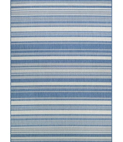 Couristan Recife Gazebo Stripe Champ/Blue Area Rug 7 ft. 6 in. X 7 ft. 6 in. Square