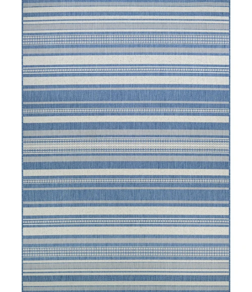 Couristan Recife Gazebo Stripe Square Champ/Blue Area Rug