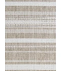 Couristan Recife Gazebo Stripe 9' Round Champ/Taupe Area Rug