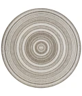 Couristan Recife Gazebo Stripe 9' Round Champ/Taupe Area Rug