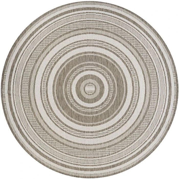Couristan Recife Gazebo Stripe 6' x 9' Champ/Taupe Area Rug
