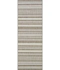 Couristan Recife Gazebo Stripe 9' Round Champ/Taupe Area Rug