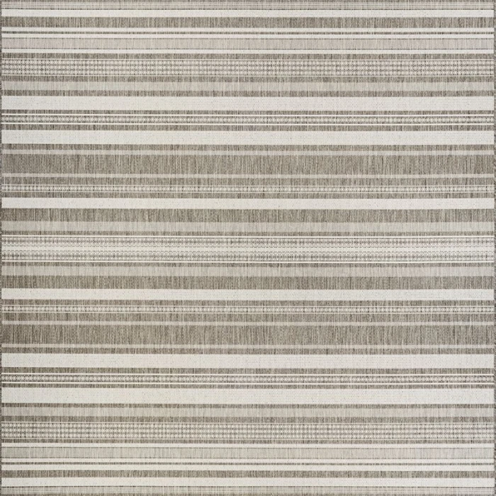 Couristan Recife Gazebo Stripe 6' x 9' Champ/Taupe Area Rug