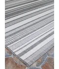 Couristan Recife Gazebo Stripe Square Champ/Grey Area Rug