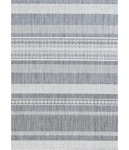 Couristan Recife Gazebo Stripe Square Champ/Grey Area Rug