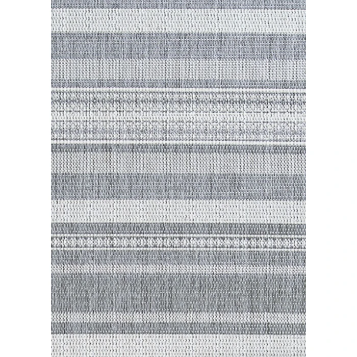 Couristan Recife Gazebo Stripe 8' Runner Champ/Grey Area Rug