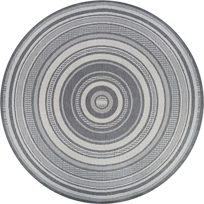 Couristan Recife Gazebo Stripe 8' Runner Champ/Grey Area Rug