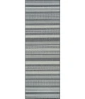 Couristan Recife Gazebo Stripe Square Champ/Grey Area Rug