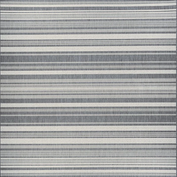 Couristan Recife Gazebo Stripe 8' Runner Champ/Grey Area Rug