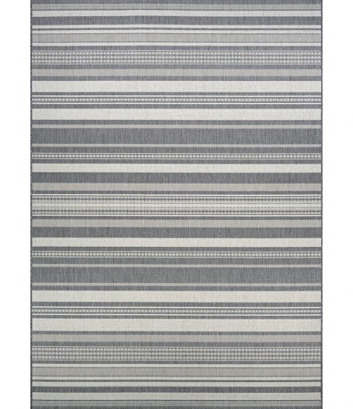 Couristan Recife Gazebo Stripe Square Champ/Grey Area Rug