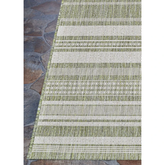 Couristan Recife Sage Leaf/Ivory 5313/4412 7 ft. 6 in. X 7 ft. 6 in. Round Rug
