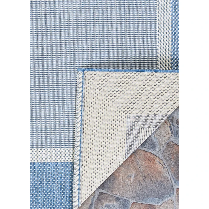 Couristan RECIFE CHAMPAGNE/BLUE R526_1212 6ft.2in. x 9ft.2in. Rect. Rug
