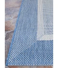 Couristan Recife Stria Texture 2' x 4' Champagne/Blue Area Rug