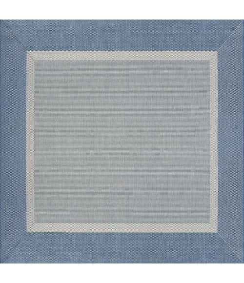 Couristan Recife Stria Texture 2' x 4' Champagne/Blue Area Rug