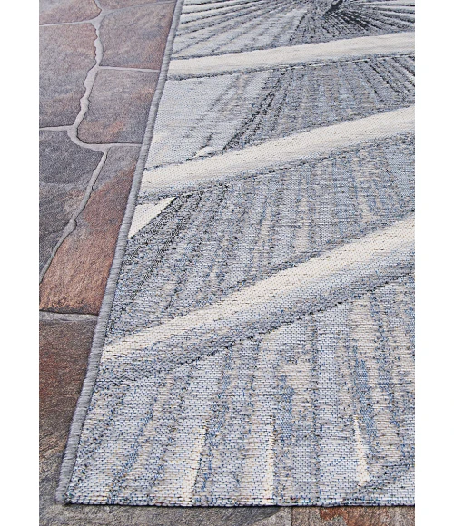 Couristan Dolce Kalamiaris 8' Runner Palm/Silver Area Rug