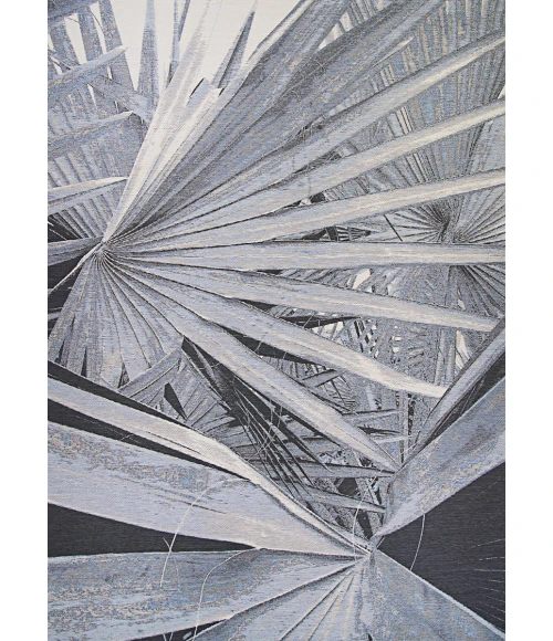 Couristan Dolce Kalamiaris 8' Runner Palm/Silver Area Rug