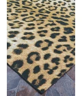 Couristan Dolce Amur Leopard 2' x 4' New Gold Area Rug