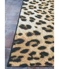 Couristan Dolce Amur Leopard 2' x 4' New Gold Area Rug