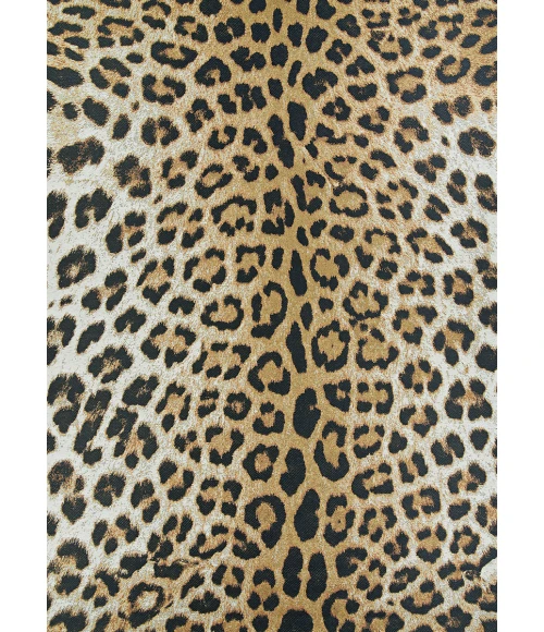 Couristan Dolce Amur Leopard 2' x 4' New Gold Area Rug