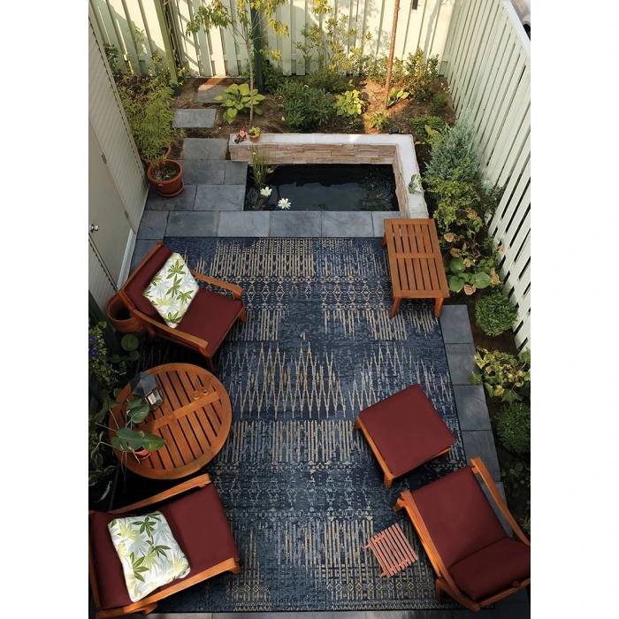 Couristan Dolce Blue Nile 8' x 11' Indigo  Area Rug