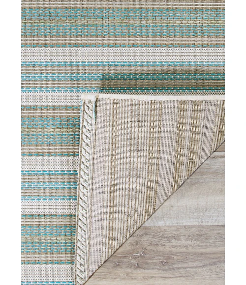 Couristan Monaco Marbella 8' Runner Blue Mist/Ivory Area Rug